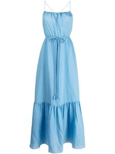 alice + olivia robe nouée Jayda à volants superposés - Bleu