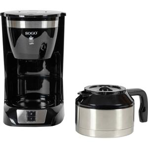 SOGO Human Technology Drip Inox 10 Koffiezetapparaat Zwart Capaciteit koppen: 10 Glazen kan, Warmhoudfunctie