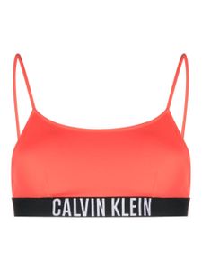 Calvin Klein haut de bikini à bande logo - Rouge