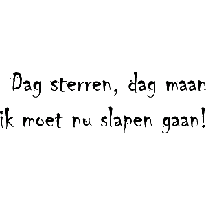 Dag sterren - Muursticker