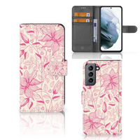 Samsung Galaxy S21 FE Hoesje Pink Flowers