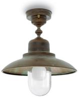 Moretti Luce Landelijke hanglamp Patio S - verouderd messing 1357.T.AR