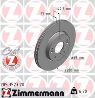 Remschijf COAT Z ZIMMERMANN, Remschijftype: Binnen geventileerd, u.a. für Hyundai, KIA - thumbnail