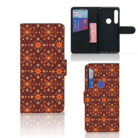 Motorola One Action Telefoon Hoesje Batik Brown