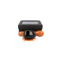 Yoni massage set Obsidiaan / Aventurijn oranje - 9,5 cm - oranje / zwart - M