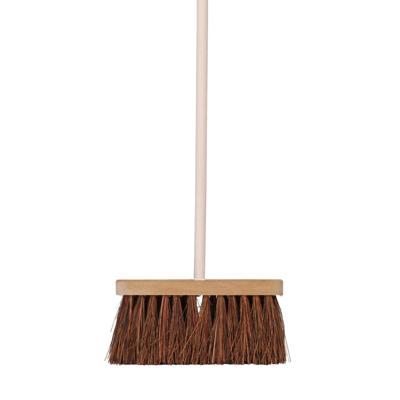 Talen Tools Straatbezem natuurvezels - hout - 28 cm - buitenbezem - voor tegels - Steel 130 cm