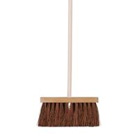 Talen Tools Straatbezem natuurvezels - hout - 28 cm - buitenbezem - voor tegels - Steel 130 cm