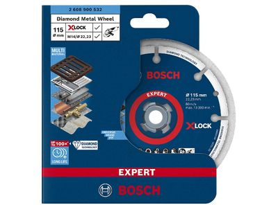 Bosch Accessories 2608900532 X-LOCK Diamanten doorslijpschijf Diameter 115 mm Boordiameter 22.23 mm Metaal 1 stuk(s)