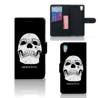 Telefoonhoesje met Naam Sony Xperia X Skull Eyes