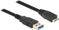 DELOCK Kabel USB 3.0 Type-A stekker > USB 3.0 Type Micro-B stekker 1,0 m zwart