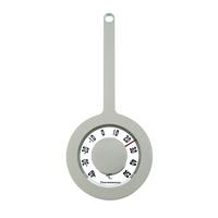 Binnen/buiten ronde thermometers grijs van aluminium 16 cm met zuignap   -