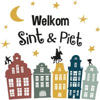 Welkom Sint & Piet Raamstickers (20st) - thumbnail