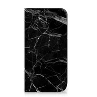 iPhone 15 Pro Max Standcase Marmer Zwart - Origineel Cadeau Vader