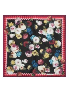 Dolce & Gabbana foulard en soie à fleurs - Noir