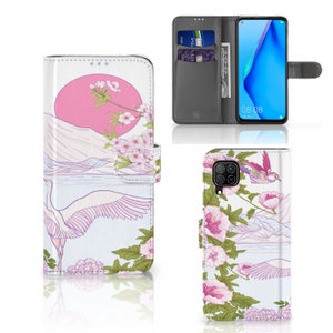 Huawei P40 Lite Telefoonhoesje met Pasjes Bird Standing