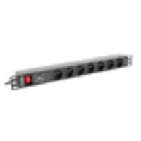 Bar RACK Lanberg PDU-07E-0200-IEC-BK (7 x UTE 10 A 2 m black color)