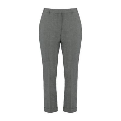 MS Mode slim fit broek donkergrijs