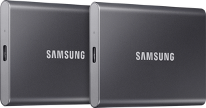 Samsung T7 Portable SSD 2TB Grijs - Duo Pack