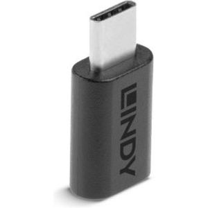 Lindy 41893 tussenstuk voor kabels USB 3.2 Type C Zwart