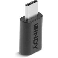 Lindy 41893 tussenstuk voor kabels USB 3.2 Type C Zwart