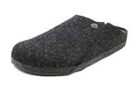 Birkenstock Zermatt Standaard Vilt, pantoffels met open hak, voor heren, antracietgrijs, 39 EU, Antraciet grijs., 39 EU