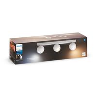 Philips Lighting Hue LED-plafondspots 871951433910100 Hue White Amb. Buckram Spot 3 flg. Weiß 3x350lm inkl. Dimmschalter GU10 15 W - thumbnail