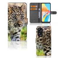 OPPO Reno8 T 5G Telefoonhoesje met Pasjes Baby Luipaard