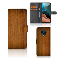 Xiaomi Poco F2 Pro Book Style Case Donker Hout - thumbnail