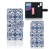 Samsung Galaxy M21 | M30s Hoesje Flower Blue - thumbnail