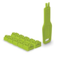 Lindy RJ45-poortsloten (10 stuks) met sleutel, groen