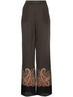 ETRO pantalon ample à motif cachemire - Noir