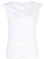 3.1 Phillip Lim débardeur en coton à détail drapé - Blanc