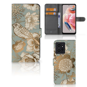 Hoesje voor Xiaomi Redmi Note 12 4G Vintage Bird Flowers