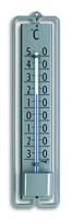 TFA Dostmann Analoge indoor buitenthermometer NOVELLI DESIGN, 12.2001.54, van metaal, weerbestendig, grijs