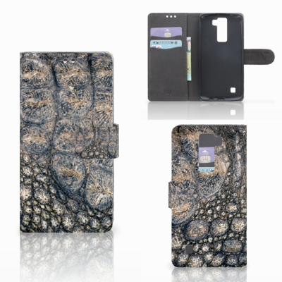 LG K8 Telefoonhoesje met Pasjes Krokodillenprint LG K8 Telefoonhoesje met Pasjes Krokodillenprint