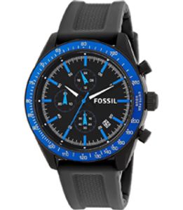 Horlogeband Fossil BQ2253 Silicoon Zwart 22mm