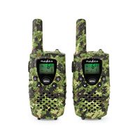 Nedis Walkie talkie Set | 2 Handsets | Tot 8 km | Frequentiekanalen: 8 | PTT / VOX | tot 2,5 uur | Koptelefoonoutput | 2 Headsets | Inclusief