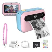 Nieuwe myFirst Camera Insta 20 - Instant Print Digitale Camera voor Kinderen met 16MP Foto's 1080P, Verjaardagscadeau voor Kinderen 4-12, Selfie Lens, Onbeperkt afdrukken, Micro SD-kaart (suikerspin)