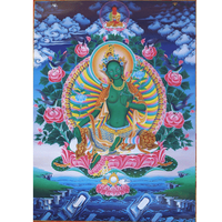 Thangka Reproductie - Groene Tara - thumbnail