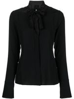 Victoria Beckham blouse en soie à col lavallière - Noir - thumbnail