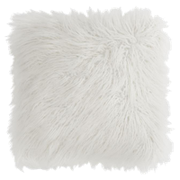 J-Line Kussen Langharig Nepbont Wit