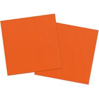 40x stuks servetten van papier oranje 33 x 33 cm