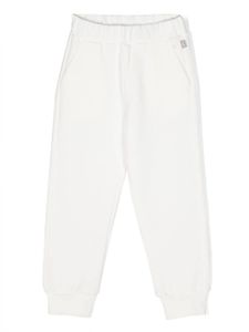 Il Gufo pantalon de jogging fuselé en coton - Blanc