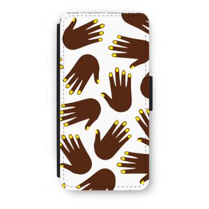 Hands dark: iPhone 8 Flip Hoesje