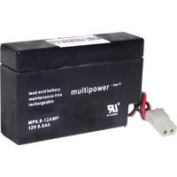 multipower MP0,8-12-AMP Loodaccu 12 V 0.8 Ah Loodvlies (AGM) (b x h x d) 96 x 62 x 25 mm AMP-bus Onderhoudsvrij, Geringe zelfontlading