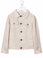 Brunello Cucinelli Kids veste en jean - Tons neutres