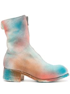 Guidi spray-paint effect boots - Bleu