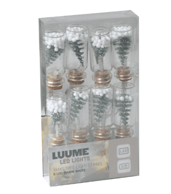 Premium Kerstverlichting Flesjes - 8 Stuks