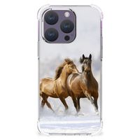 iPhone 15 Pro Case Anti-shock Paarden - thumbnail