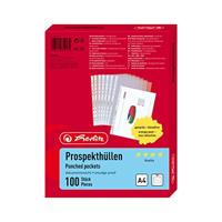 Herlitz 10840320 transparant zakje A4 reliëf Premium 100 stuks